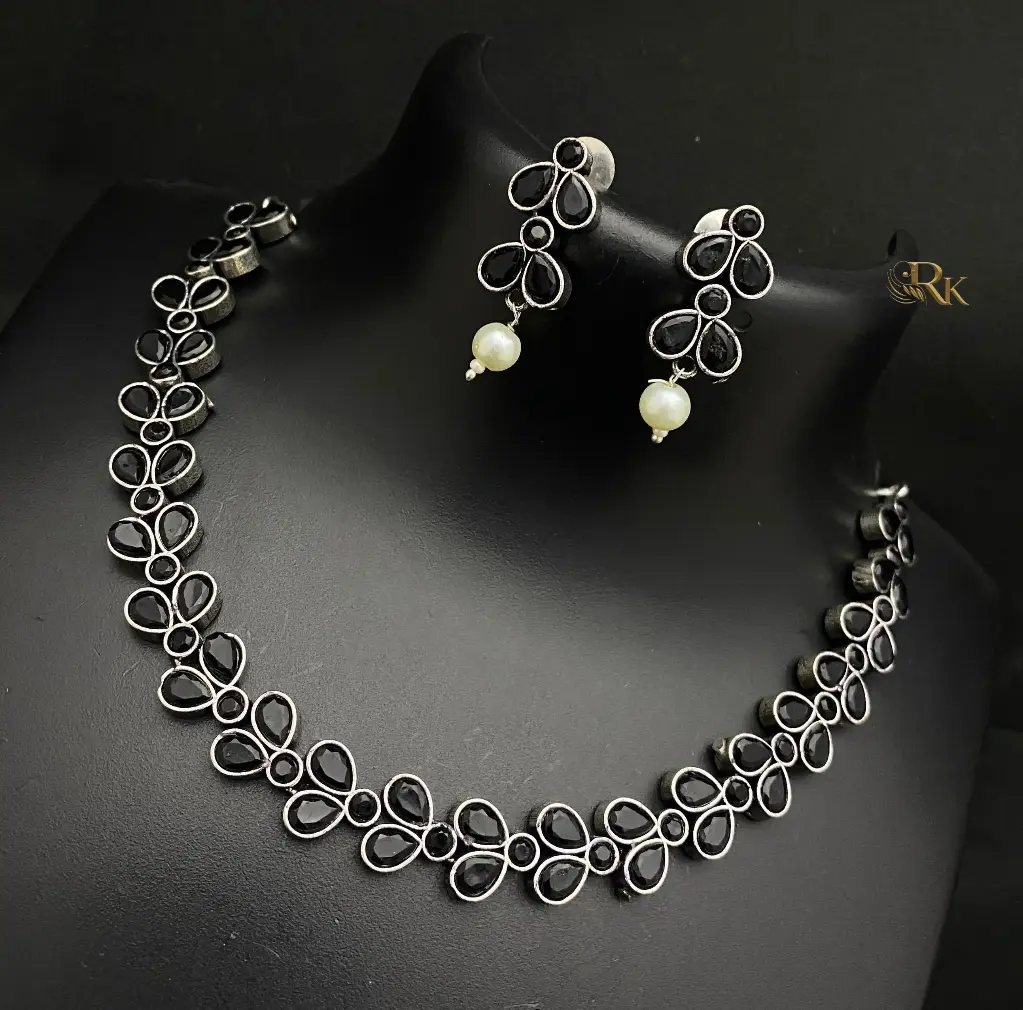 Leafy German silver set