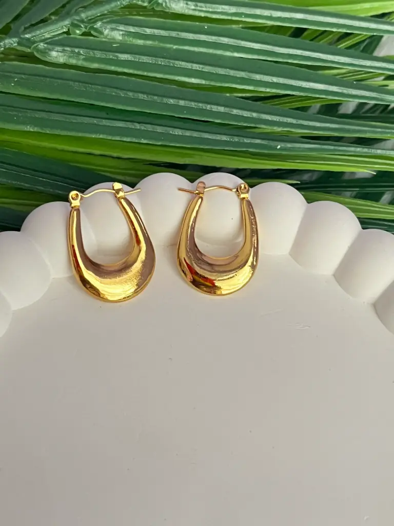 Oval Anti tarnish Hoops
