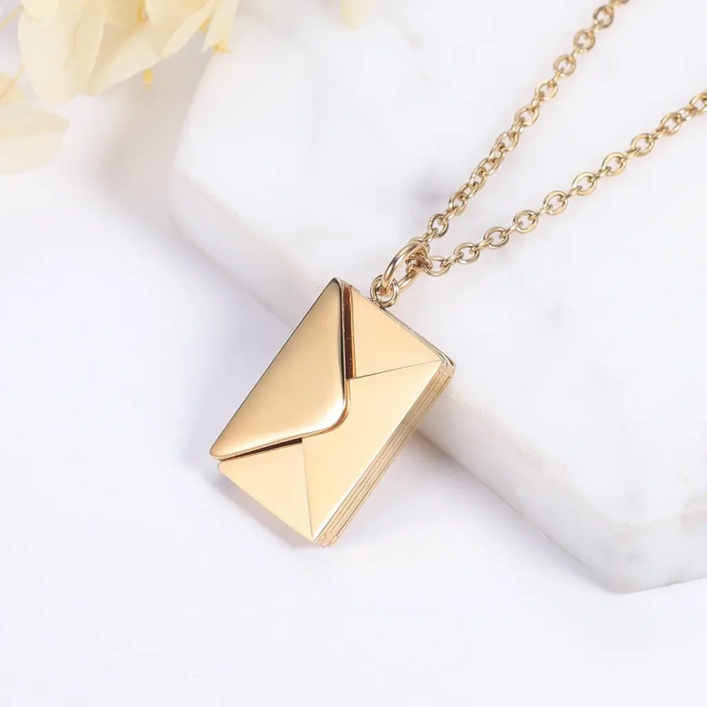 Love Letter Envelope Anti tarnish Necklace