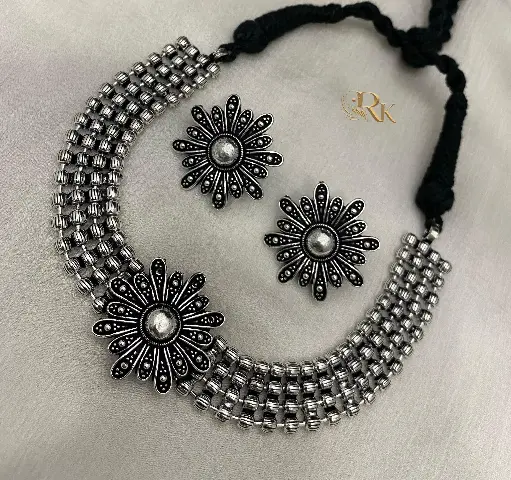Oxidised Floral set