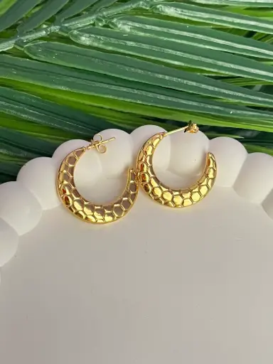 Moon Shaped Anti Tarnish Hoops