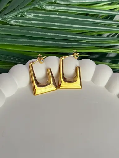Anti Tarnish Hoops Square Shape