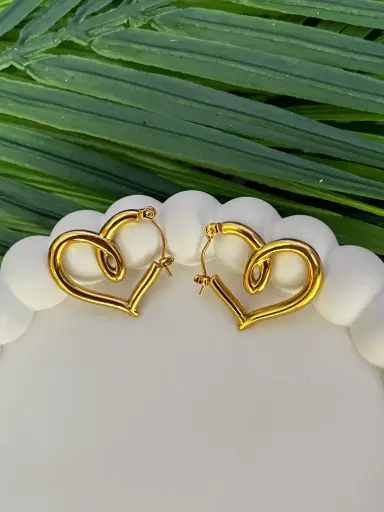 Heart Hoops Anti Tarnish
