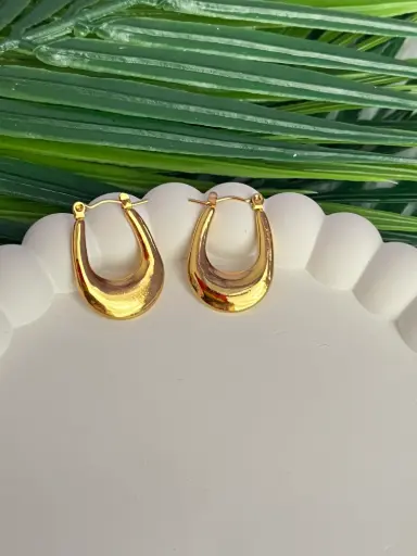 Oval Anti tarnish Hoops