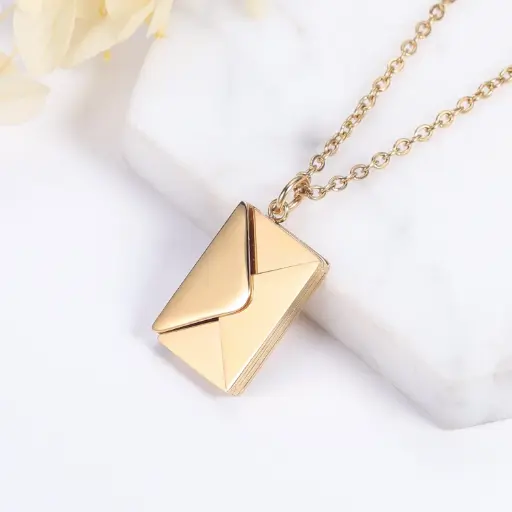 Love Letter Envelope Anti tarnish Necklace